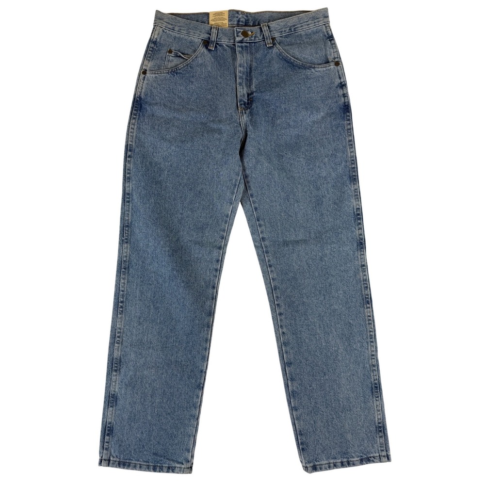 Wrangler Rugged Wear Jeans Mens 33x30 Light Wash Blue Straight Leg 39902RI NWT